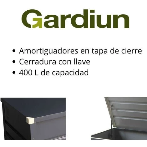 Coffre Rangement Métallique Gardiun Arcana II 400 L. 61x132x62 Cm Amortisseurs 5 Coffre Rangement Métallique Gardiun Arcana II 400 L. 61x132x62 Cm Amortisseurs – Image 3