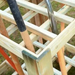 CÉMONJARDIN Range Outils De Jardin En Bois -Rangement de jardin Soldes 6651797 4