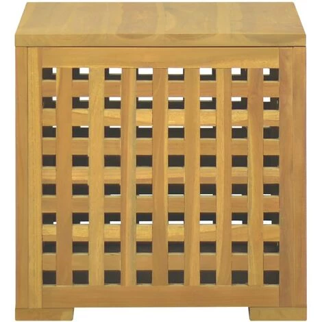 VidaXL Boîte à Corde 40x40x40 Cm Bois Massif De Teck - Brun 6 VidaXL Boîte à Corde 40x40x40 Cm Bois Massif De Teck - Brun – Image 4