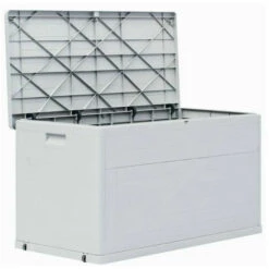 LES TENDANCES Coffre De Rangement Plastique Gris Clair Nited 120 Cm -Rangement de jardin Soldes 66881391 2