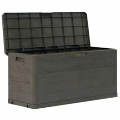 LES TENDANCES Coffre De Rangement Plastique Marron Nited 117 Cm -Rangement de jardin Soldes 66881398 2