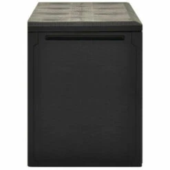 LES TENDANCES Coffre De Rangement Jardin Polypropylène Anthracite Stag 114 Cm -Rangement de jardin Soldes 66881599 3