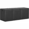 LES TENDANCES Boîte De Rangement De Jardin 270 L Noir PP