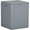 LES TENDANCES Boîte De Rangement De Jardin 90 L Gris PP -Rangement de jardin Soldes 66897874 1