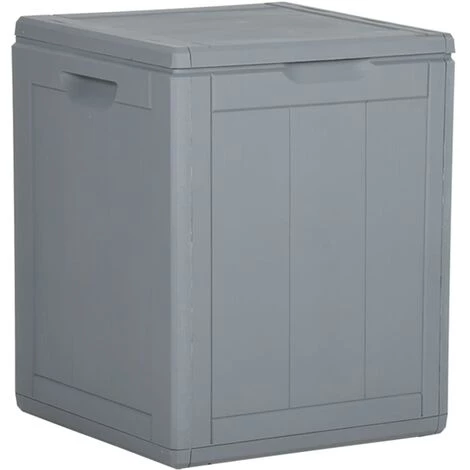LES TENDANCES Boîte De Rangement De Jardin 90 L Gris PP 3 LES TENDANCES Boîte De Rangement De Jardin 90 L Gris PP