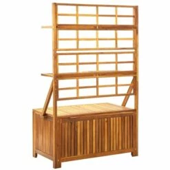 LES TENDANCES Boîte De Rangement Et Treillis 99x55x160cm Bois D'acacia Solide -Rangement de jardin Soldes 66898473 5