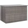 LES TENDANCES Boîte De Rangement De Jardin Gris 150x100x100 Cm Résine Tressée -Rangement de jardin Soldes 66898575 1