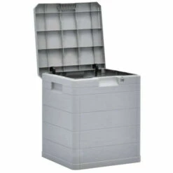 LES TENDANCES Coffre De Rangement Plastique Gris Clair Nited 42 Cm 7 LES TENDANCES Coffre De Rangement Plastique Gris Clair Nited 42 Cm -Rangement de jardin Soldes 66902631 3