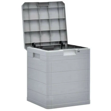 LES TENDANCES Coffre De Rangement Plastique Gris Clair Nited 42 Cm 5 LES TENDANCES Coffre De Rangement Plastique Gris Clair Nited 42 Cm – Image 3