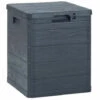 LES TENDANCES Coffre De Rangement Plastique Anthracite Nited 42 Cm