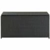 LES TENDANCES Coffre De Rangement Jardin Résine Tressée Noire Zamen 100 Cm 2 LES TENDANCES Coffre De Rangement Jardin Résine Tressée Noire Zamen 100 Cm -Rangement de jardin Soldes 66902816 1