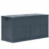 LES TENDANCES Coffre De Rangement Jardin Plastique Noir Cedar -Rangement de jardin Soldes 66902856 1