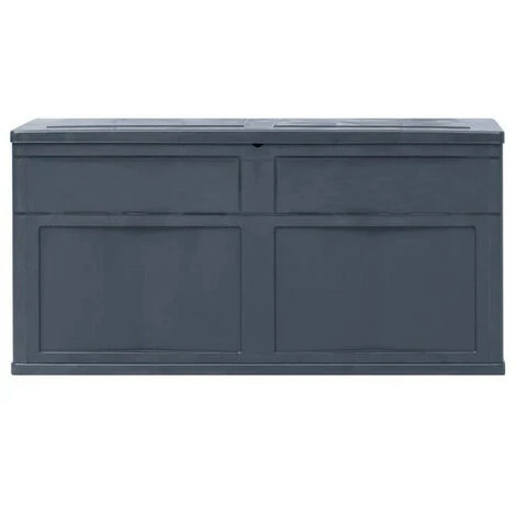 LES TENDANCES Coffre De Rangement Jardin Plastique Noir Cedar 5 LES TENDANCES Coffre De Rangement Jardin Plastique Noir Cedar – Image 3
