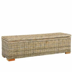 LES TENDANCES Boîte De Rangement 120 Cm Rotin Naturel Kubu Et Manguier Solide