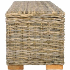 LES TENDANCES Boîte De Rangement 120 Cm Rotin Naturel Kubu Et Manguier Solide 10 LES TENDANCES Boîte De Rangement 120 Cm Rotin Naturel Kubu Et Manguier Solide -Rangement de jardin Soldes 66905421 4