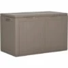 LES TENDANCES Boîte De Rangement De Jardin 180 L Marron PP 2 LES TENDANCES Boîte De Rangement De Jardin 180 L Marron PP -Rangement de jardin Soldes 66924106 1