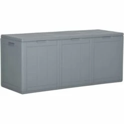 LES TENDANCES Boîte De Rangement De Jardin 270 L Gris PP