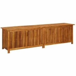 LES TENDANCES Boîte De Rangement De Jardin 200x50x58 Cm Bois D'acacia Solide