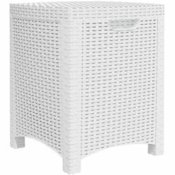 LES TENDANCES Boîte De Rangement De Jardin 39x39x46 Cm Rotin PP Blanc 8 LES TENDANCES Boîte De Rangement De Jardin 39x39x46 Cm Rotin PP Blanc -Rangement de jardin Soldes 66928256 2