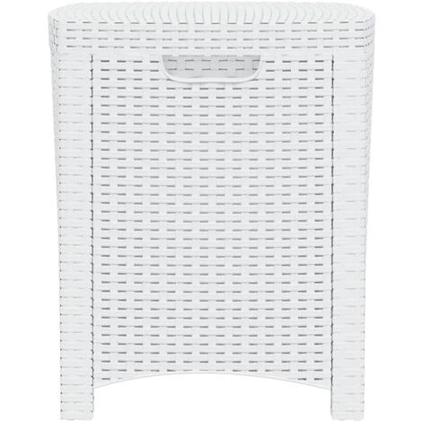 LES TENDANCES Boîte De Rangement De Jardin 39x39x46 Cm Rotin PP Blanc 6 LES TENDANCES Boîte De Rangement De Jardin 39x39x46 Cm Rotin PP Blanc – Image 4