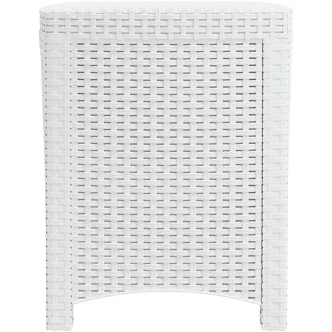 LES TENDANCES Boîte De Rangement De Jardin 39x39x46 Cm Rotin PP Blanc 7 LES TENDANCES Boîte De Rangement De Jardin 39x39x46 Cm Rotin PP Blanc – Image 5