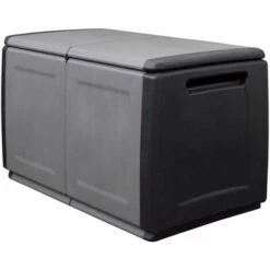 TRUE DEAL Boîte De Rangement De Jardin 96x53x57 Cm 230 L Gris Foncé Noir 8 TRUE DEAL Boîte De Rangement De Jardin 96x53x57 Cm 230 L Gris Foncé Noir -Rangement de jardin Soldes 67293617 2