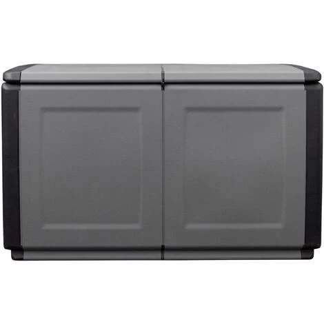 TRUE DEAL Boîte De Rangement De Jardin 96x53x57 Cm 230 L Gris Foncé Noir 6 TRUE DEAL Boîte De Rangement De Jardin 96x53x57 Cm 230 L Gris Foncé Noir – Image 4
