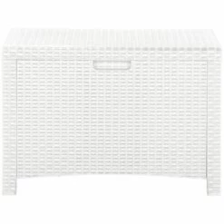 TRUE DEAL Boîte De Rangement De Jardin 60x54x41 Cm Rotin PP Blanc -Rangement de jardin Soldes 67295171 3