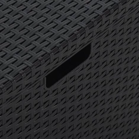 TRUE DEAL Boîte De Rangement De Jardin 60x54x41 Cm Rotin PP Graphite 7 TRUE DEAL Boîte De Rangement De Jardin 60x54x41 Cm Rotin PP Graphite – Image 5