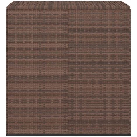TRUE DEAL Boîte à Coussins De Jardin Résine Tressée 100x49x103,5cm Marron 4 TRUE DEAL Boîte à Coussins De Jardin Résine Tressée 100x49x103,5cm Marron – Image 2