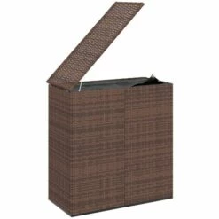 TRUE DEAL Boîte à Coussins De Jardin Résine Tressée 100x49x103,5cm Marron 9 TRUE DEAL Boîte à Coussins De Jardin Résine Tressée 100x49x103,5cm Marron -Rangement de jardin Soldes 67305605 3