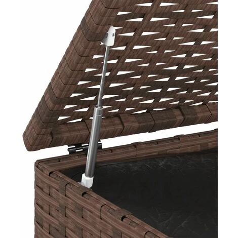TRUE DEAL Boîte à Coussins De Jardin Résine Tressée 100x49x103,5cm Marron 6 TRUE DEAL Boîte à Coussins De Jardin Résine Tressée 100x49x103,5cm Marron – Image 4