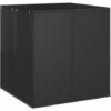TRUE DEAL Boîte à Coussins De Jardin Résine Tressée 100x97,5x104 Cm Noir -Rangement de jardin Soldes 67308479 1