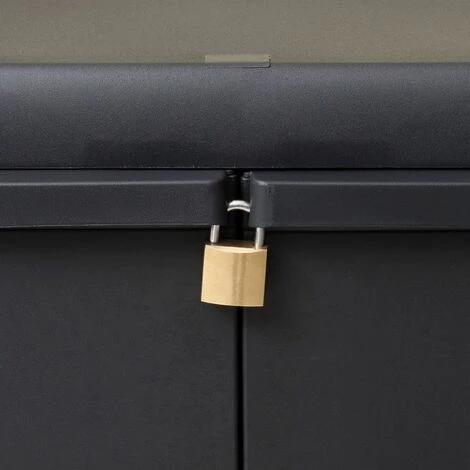 DOC&ET² Armoire De Rangement De Jardin Avec 1 étagère Noir 6 DOC&ET² Armoire De Rangement De Jardin Avec 1 étagère Noir – Image 4