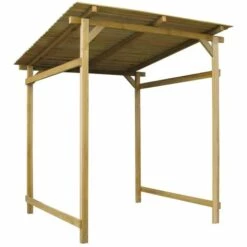 VidaXL Auvent De Jardin Bois De Pin Imprégné 170 X 170 X 180 Cm - Brun