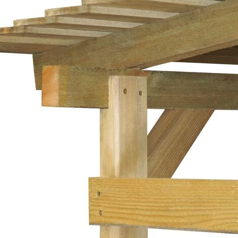 VidaXL Auvent De Jardin Bois De Pin Imprégné 170 X 170 X 180 Cm - Brun 4 VidaXL Auvent De Jardin Bois De Pin Imprégné 170 X 170 X 180 Cm - Brun – Image 2