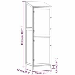 Remise De Jardin Blanc 55x52x174,5 Cm Bois De Sapin Solide VidaXL - Blanc 9 Remise De Jardin Blanc 55x52x174,5 Cm Bois De Sapin Solide VidaXL - Blanc -Rangement de jardin Soldes 67891977 3