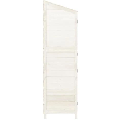 Remise De Jardin Blanc 55x52x174,5 Cm Bois De Sapin Solide VidaXL - Blanc 7 Remise De Jardin Blanc 55x52x174,5 Cm Bois De Sapin Solide VidaXL - Blanc – Image 5