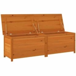 Boîte à Coussins D'extérieur Marron 200x50x56 Cm Sapin Massif VidaXL -Rangement de jardin Soldes 67892613 5