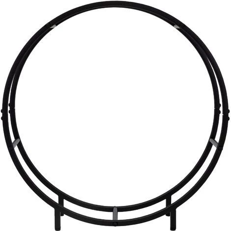 ML-DESIGN Étagère De Cheminée Support Ronde En Acier Pour Bois De Chauffage Porte-bûches 4 ML-DESIGN Étagère De Cheminée Support Ronde En Acier Pour Bois De Chauffage Porte-bûches – Image 2