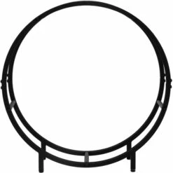 ML-DESIGN Étagère à Bois De Chauffage Support Ronde Range Bûches Noir En Acier 72x70x20 Cm -Rangement de jardin Soldes 68003838 2