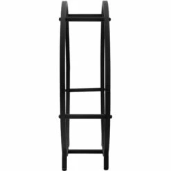 ML-DESIGN Étagère à Bois De Chauffage Support Ronde Range Bûches Noir En Acier 72x70x20 Cm -Rangement de jardin Soldes 68003838 3
