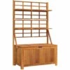 Boîte De Rangement Avec Treillis 99x50x160 Cm Acacia Massif VidaXL - Brun
