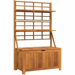 Boîte De Rangement Avec Treillis 99x50x160 Cm Acacia Massif VidaXL - Brun