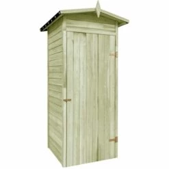 VidaXL Abri De Stockage De Jardin Bois De Pin Imprégné 100x100x210 Cm - Brun