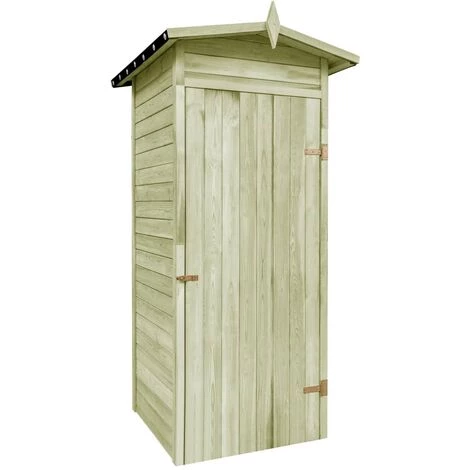 VidaXL Abri De Stockage De Jardin Bois De Pin Imprégné 100x100x210 Cm - Brun 3 VidaXL Abri De Stockage De Jardin Bois De Pin Imprégné 100x100x210 Cm - Brun