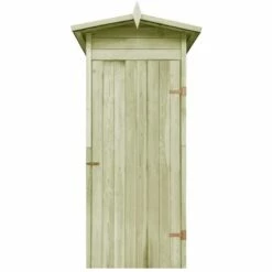 VidaXL Abri De Stockage De Jardin Bois De Pin Imprégné 100x100x210 Cm - Brun 9 VidaXL Abri De Stockage De Jardin Bois De Pin Imprégné 100x100x210 Cm - Brun -Rangement de jardin Soldes 7187674 3