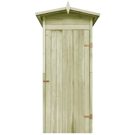 VidaXL Abri De Stockage De Jardin Bois De Pin Imprégné 100x100x210 Cm - Brun 5 VidaXL Abri De Stockage De Jardin Bois De Pin Imprégné 100x100x210 Cm - Brun – Image 3