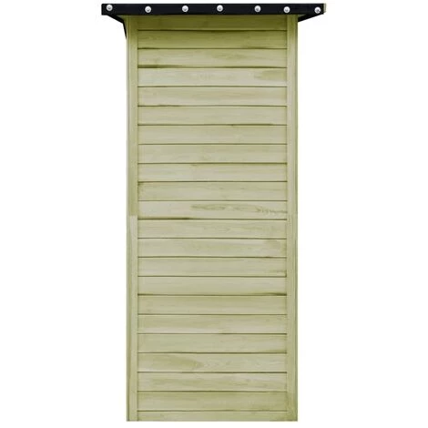 VidaXL Abri De Stockage De Jardin Bois De Pin Imprégné 100x100x210 Cm - Brun 6 VidaXL Abri De Stockage De Jardin Bois De Pin Imprégné 100x100x210 Cm - Brun – Image 4