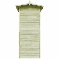 VidaXL Abri De Stockage De Jardin Bois De Pin Imprégné 100x100x210 Cm - Brun 11 VidaXL Abri De Stockage De Jardin Bois De Pin Imprégné 100x100x210 Cm - Brun -Rangement de jardin Soldes 7187674 5